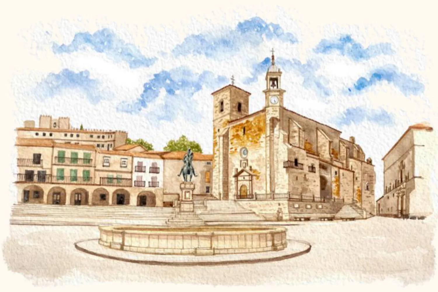 acuarela de Trujillo